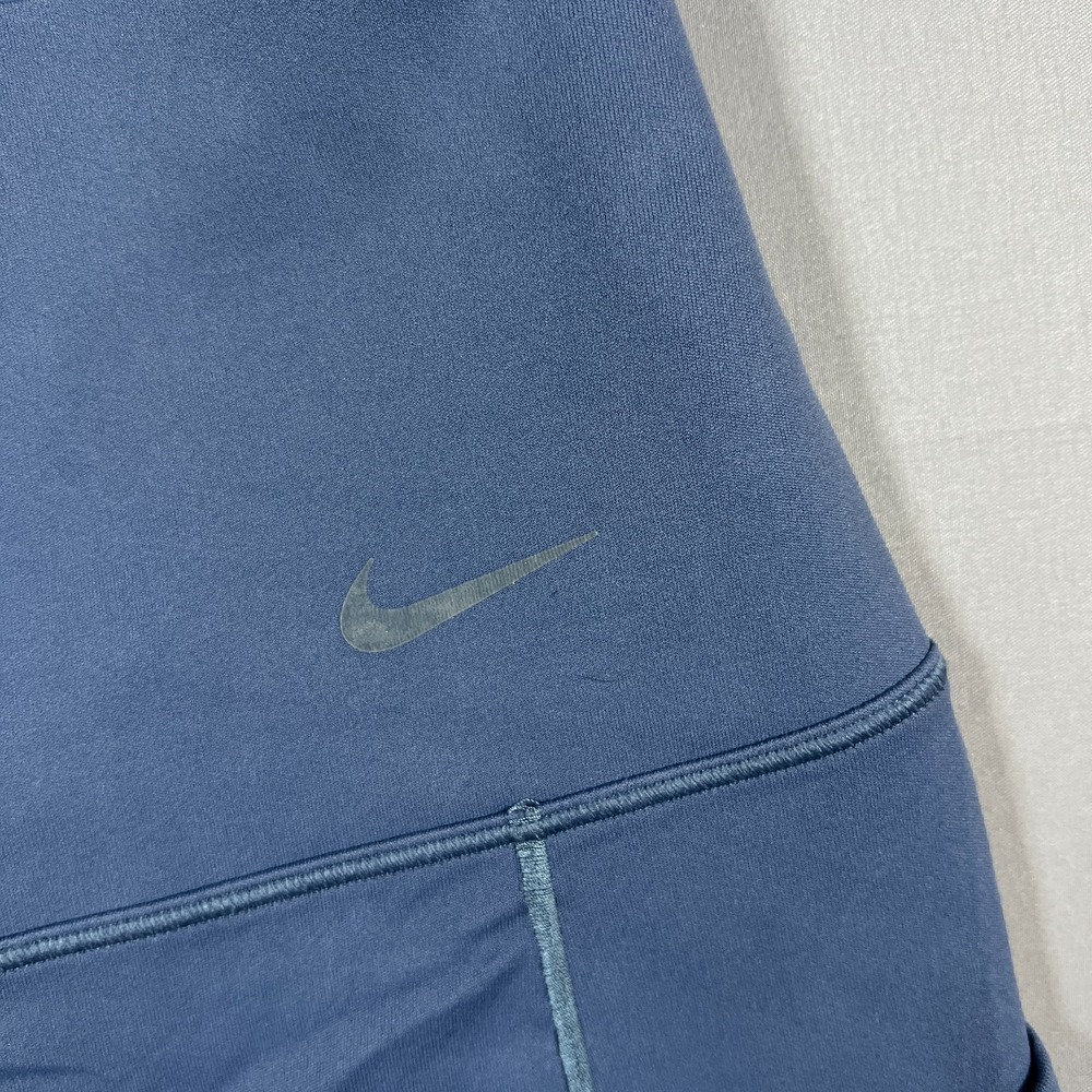 Nike Dri Fit Leggings Womens XL Blue Swoosh Logo Elastic Waist Gym Performance - Picture 6 of 9